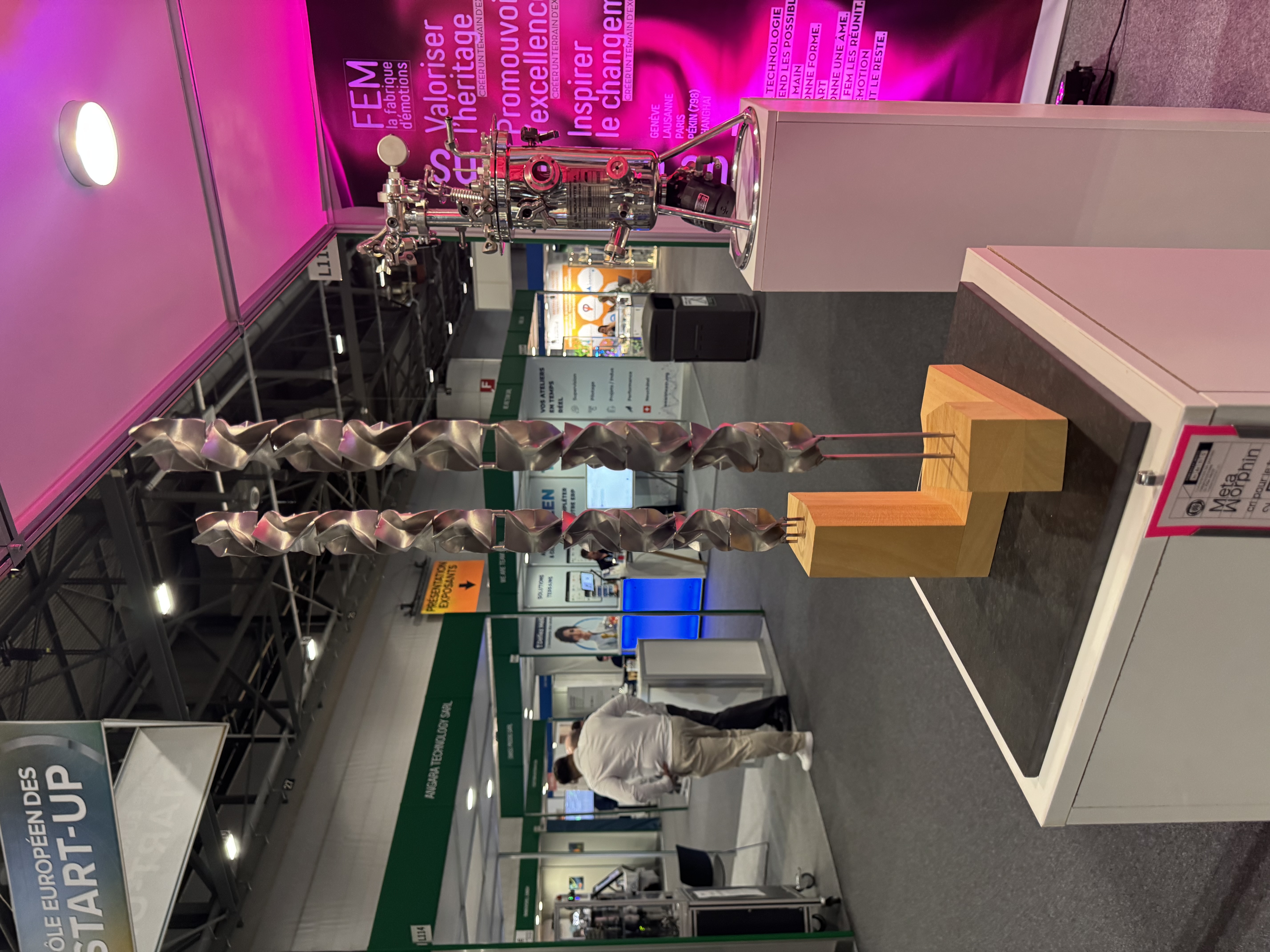 The work standing in the exhibition hall at EPHJ, Geneva.